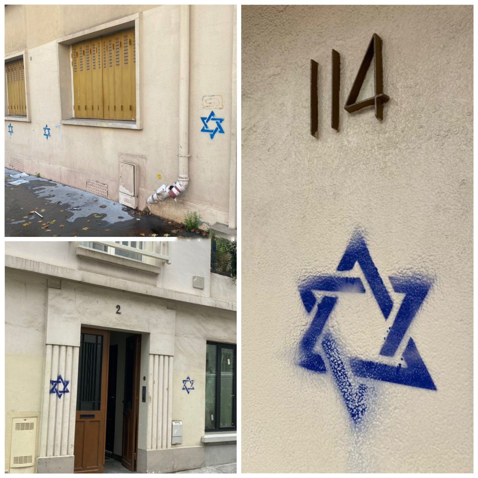 Buildings belonging to French Jews in Paris marked with ''Star of David ...